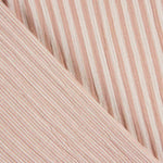 Mousseline double face à rayures rose-naturel - Ribes y Casals