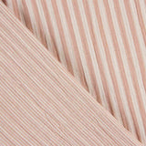 Mousseline double face à rayures rose-naturel - Ribes y Casals