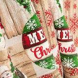 Toile de coton imprimée Noël : Père Noël et tartan - Ribes y Casals