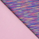 Néoprène Double Face Rose - Rayures - Ribes y Casals