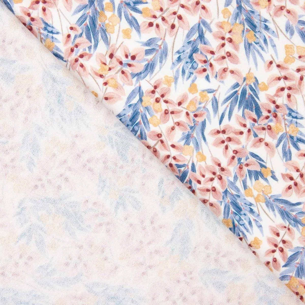 Crêpe de viscose branches printanières - Ribes y Casals