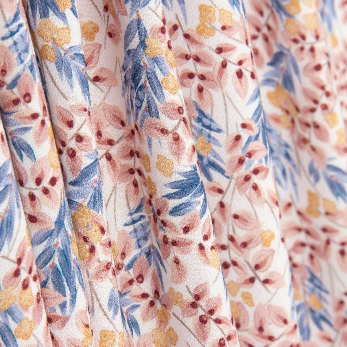 Crêpe de viscose branches printanières - Ribes y Casals