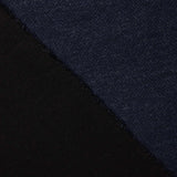 Jersey jacquard double face Roma – Chevrons bleus et noir - Ribes y Casals