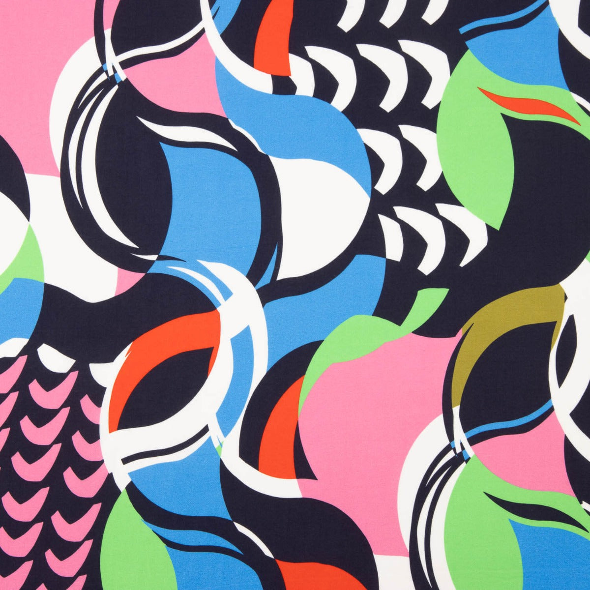 Viscose imprimée à vagues pop - Ribes y Casals