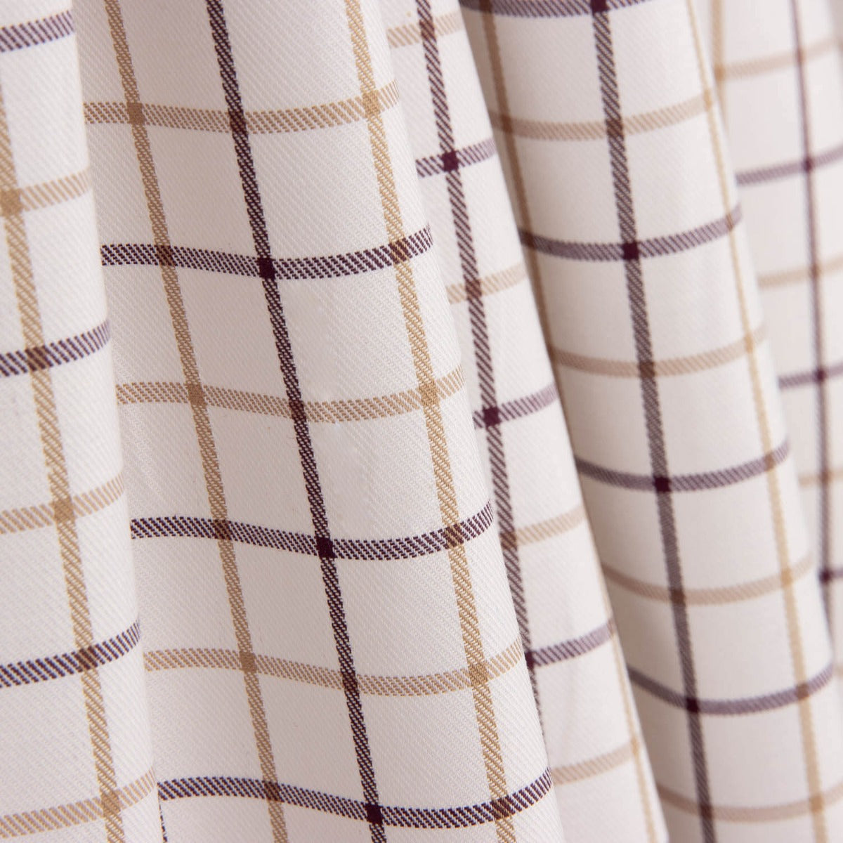 Viyella à carreaux taupe et bordeaux - Ribes y Casals