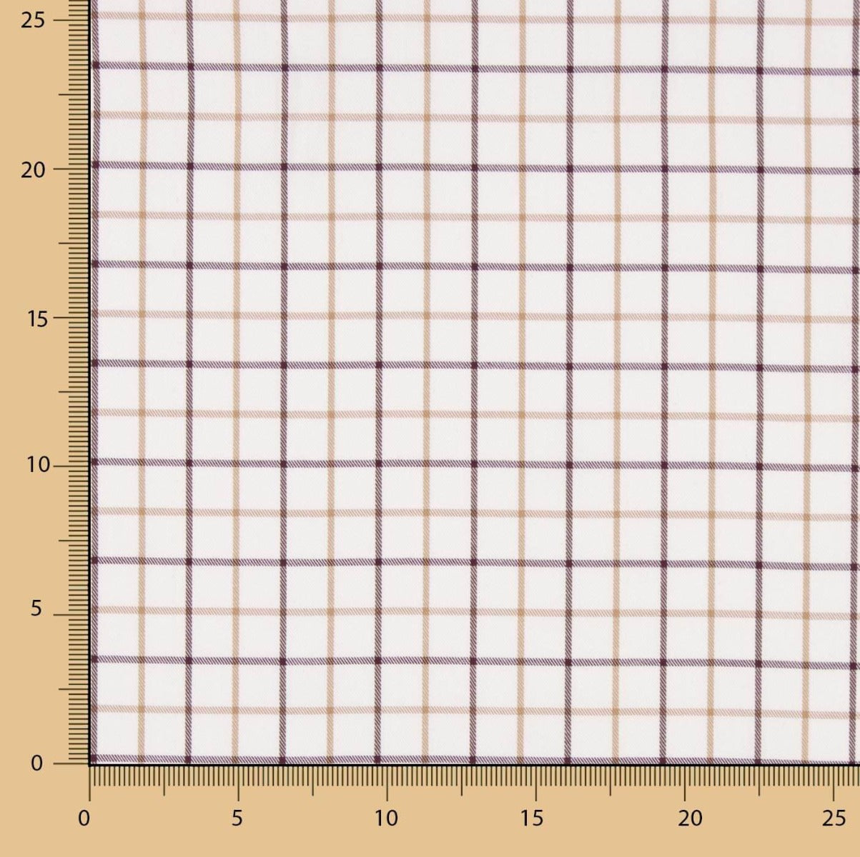 Viyella à carreaux taupe et bordeaux - Ribes y Casals