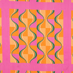 Crêpe Viscose Géo Orange - Ribes y Casals