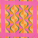 Crêpe Viscose Géo Orange - Ribes y Casals