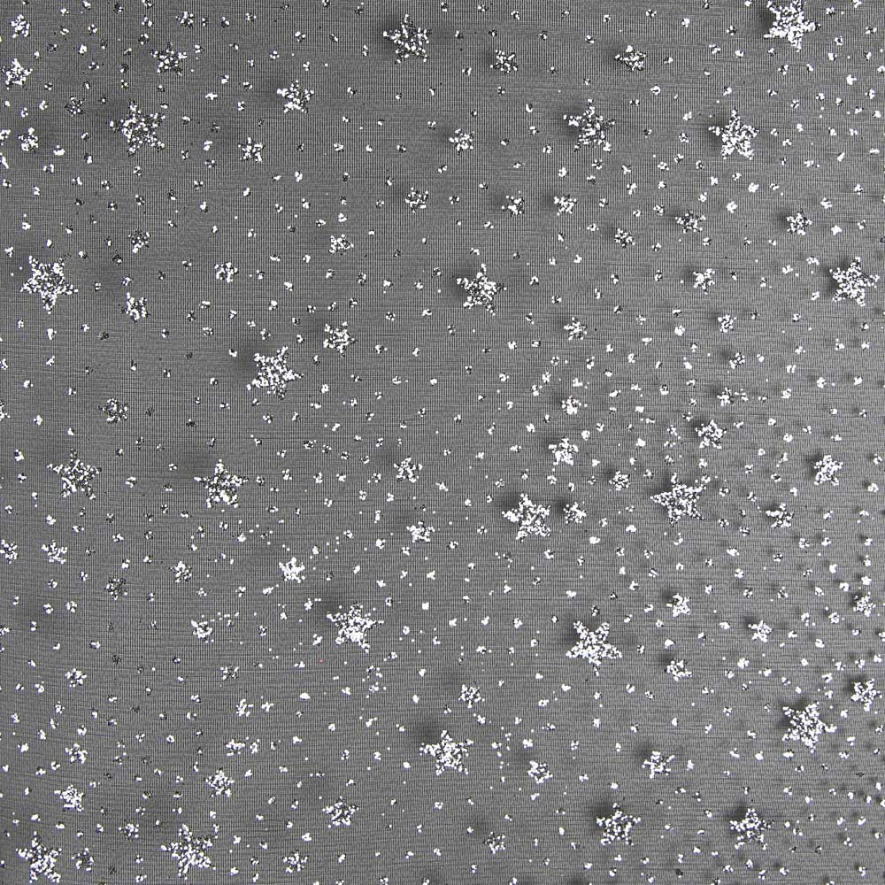 Organza Étoiles Noires Argent - Ribes y Casals