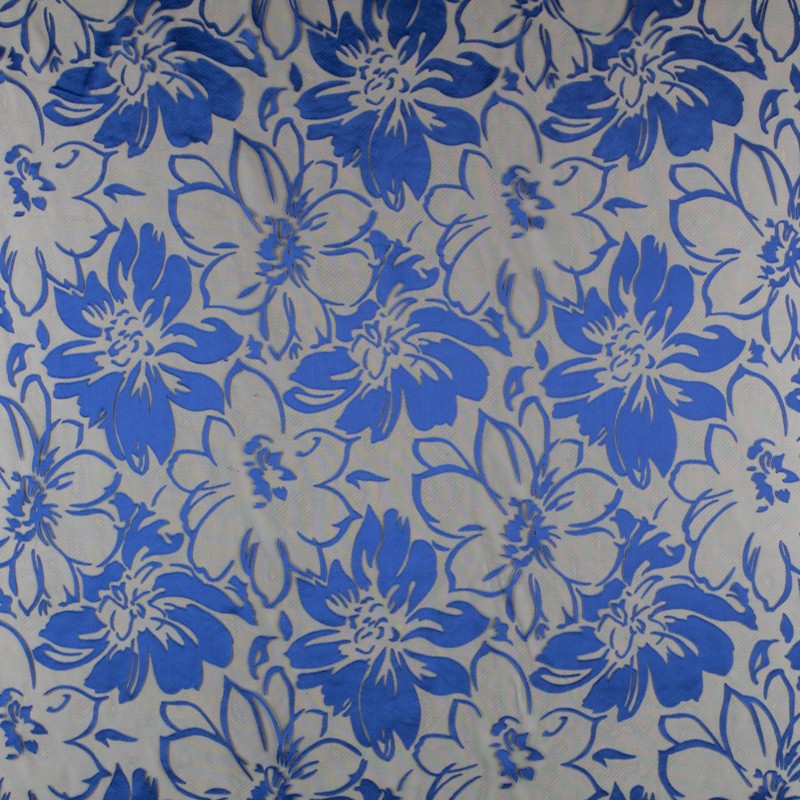 Organza Fantaisie Floral Bleu - Ribes y Casals