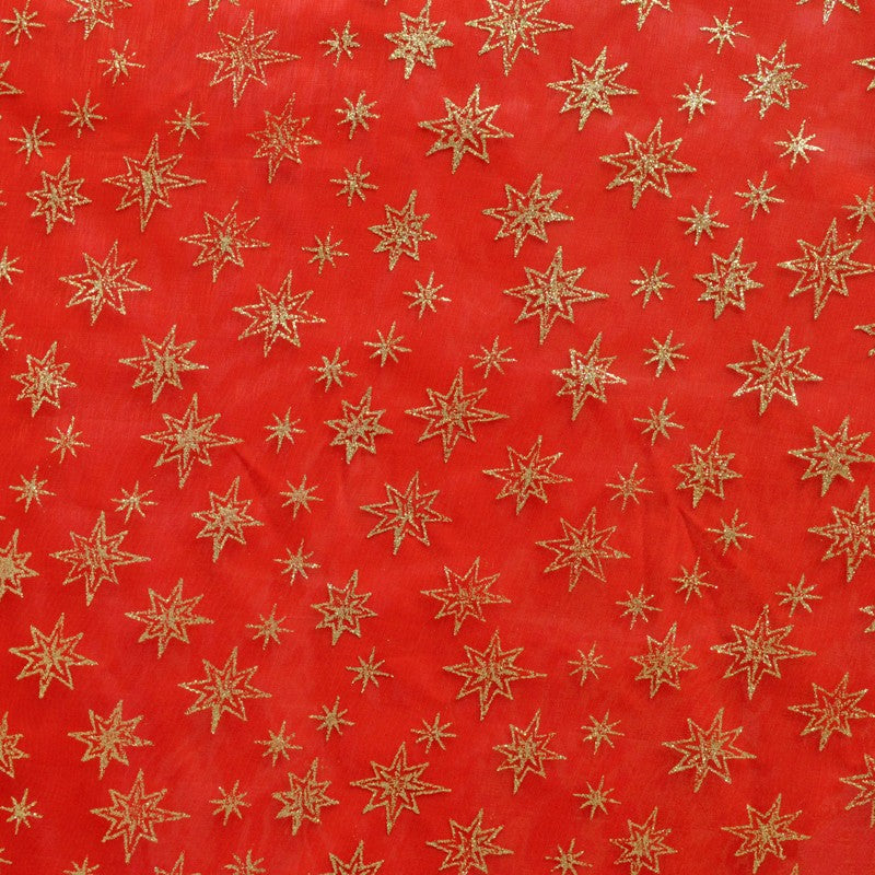 Organza Noël Étoiles Rouge - Ribes y Casals
