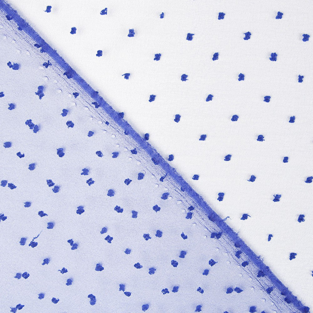 Organza Polyester Plumeti Bleu - Ribes y Casals