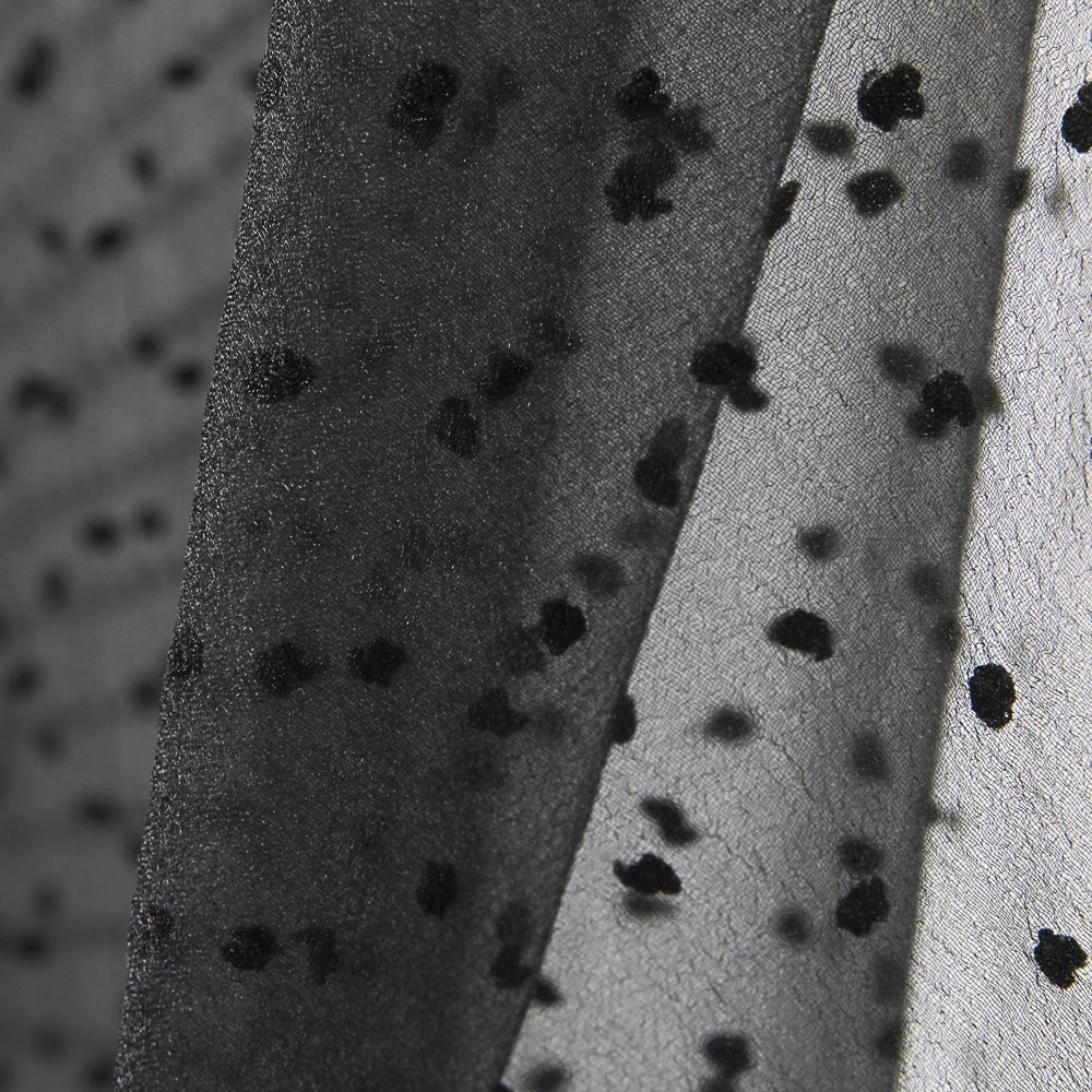 Organza Polyester Plumeti Noir - Ribes y Casals