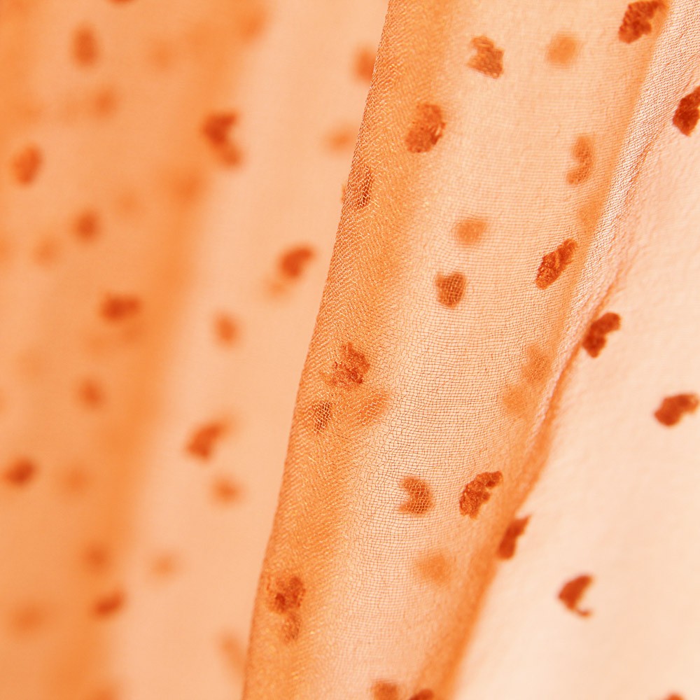 Organza Polyester Plumeti Terracotta - Ribes y Casals