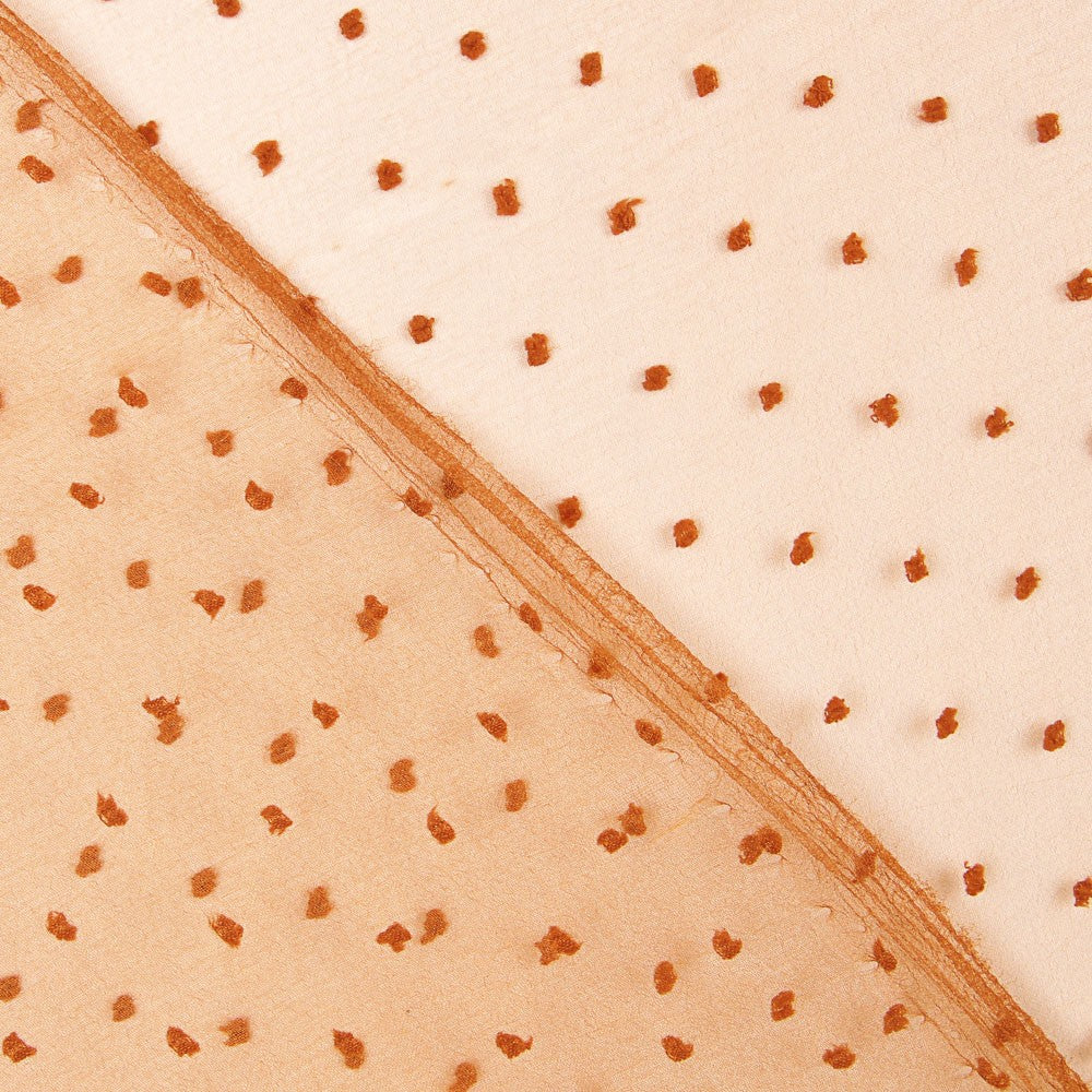 Organza Polyester Plumeti Terracotta - Ribes y Casals