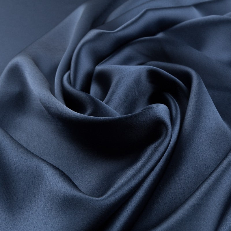 Ottoman Satiné de Tri-acétate Bleu Marine - Ribes y Casals