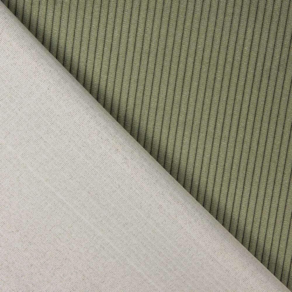 Retal Pana Cordelé Tapicería Verde Bosque 75x140 cm - Ribes y Casals