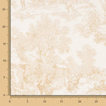 Panama Imprimé Toile de Jouy Sable - Ribes y Casals