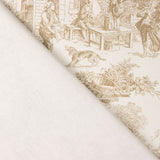 Panama Imprimé Toile de Jouy Beige - Ribes y Casals