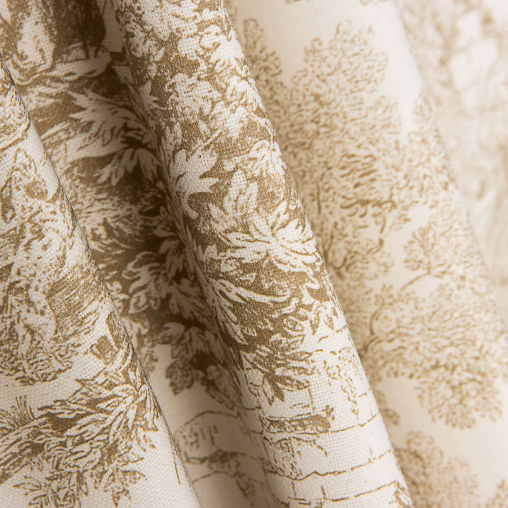 Panama Imprimé Toile de Jouy Beige - Ribes y Casals