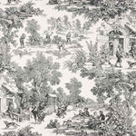 Panama Noir Toile de Jouy Noir - Ribes y Casals