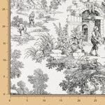 Panama Noir Toile de Jouy Noir - Ribes y Casals