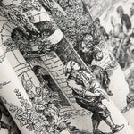 Panama Noir Toile de Jouy Noir - Ribes y Casals