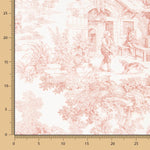 Imprimé Toile de Jouy Rouge Panama - Ribes y Casals