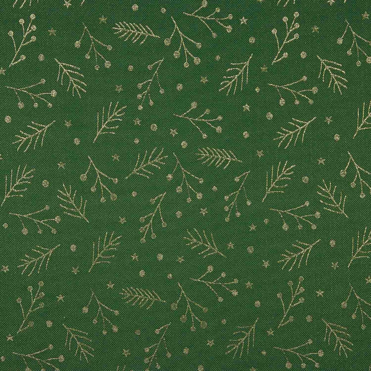 Panama Noël Lurex Naturel Vert - Ribes y Casals