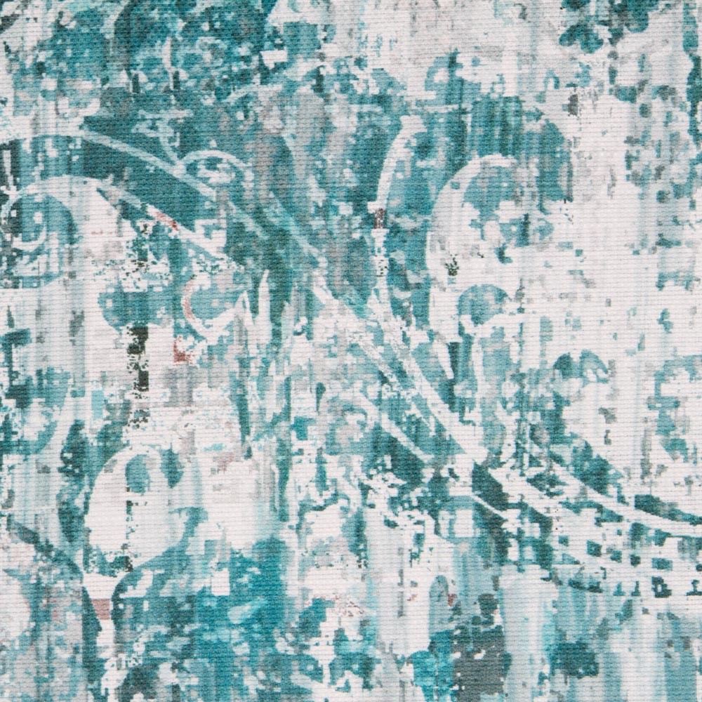 Tapisserie Panama Abstrait Turquoise - Ribes y Casals