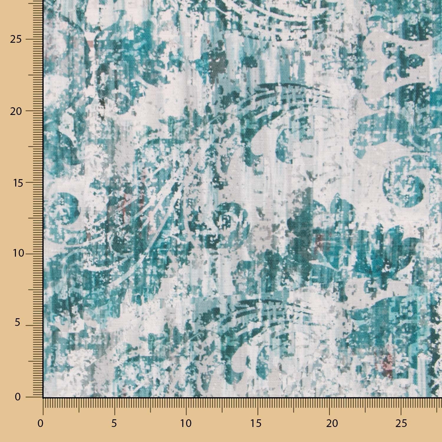 Tapisserie Panama Abstrait Turquoise - Ribes y Casals