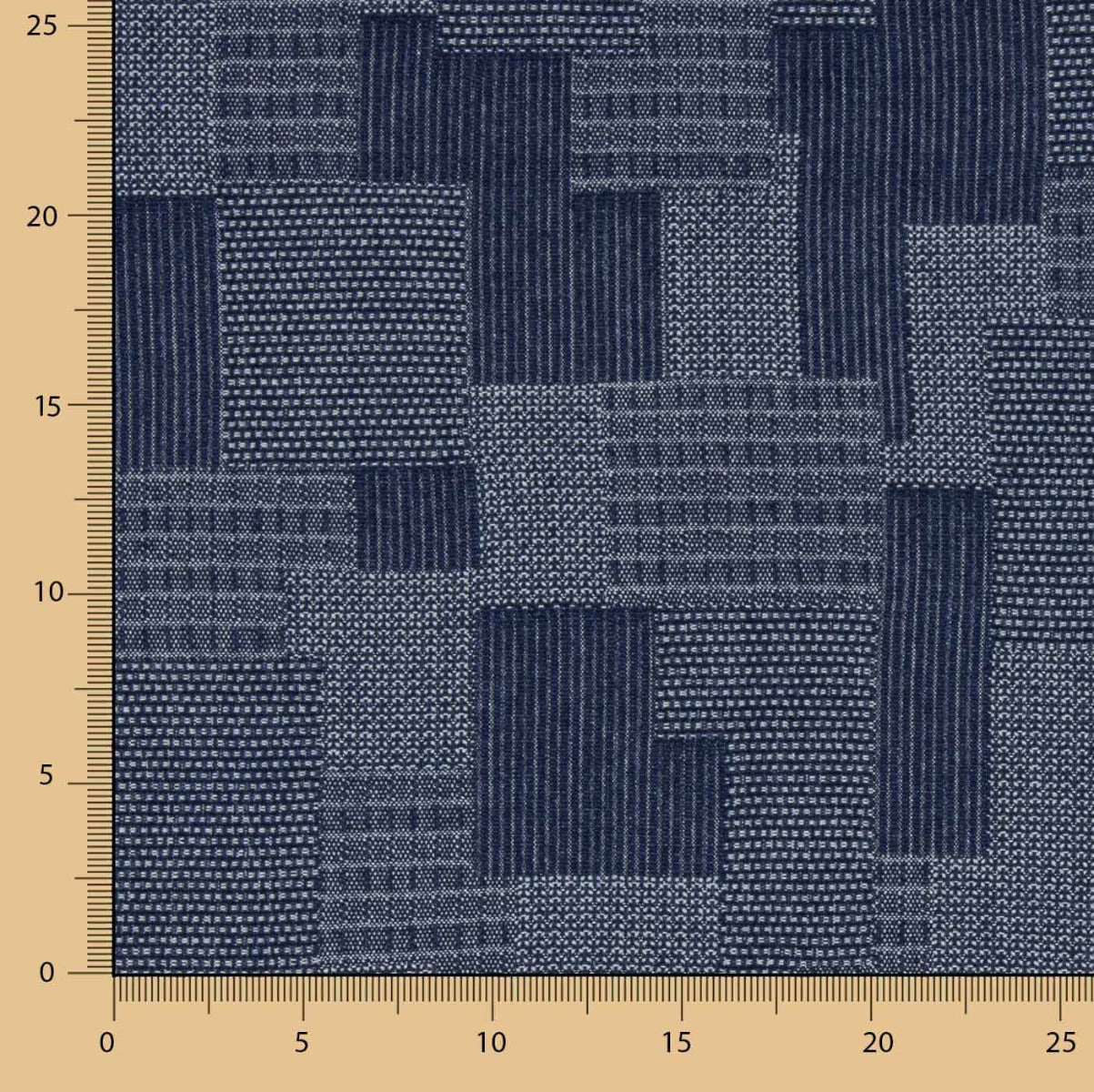 Denim Jacquard Patch Bleu - Ribes y Casals