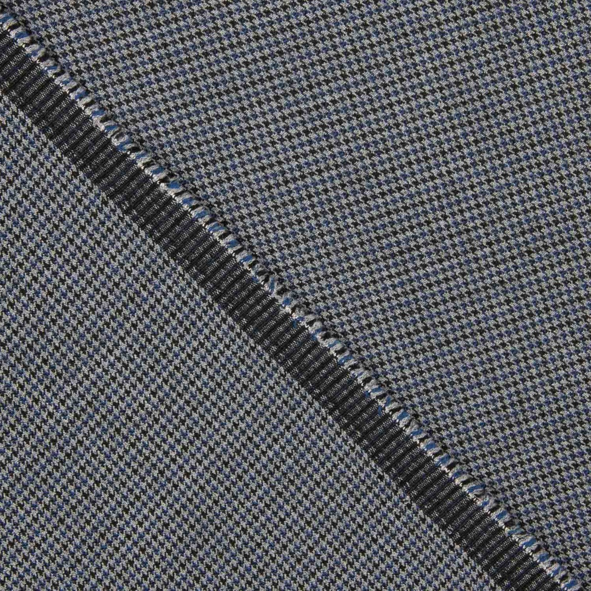 Retal Pata de Gallo Elástico Azul Gris 160x140 cms - Ribes y Casals