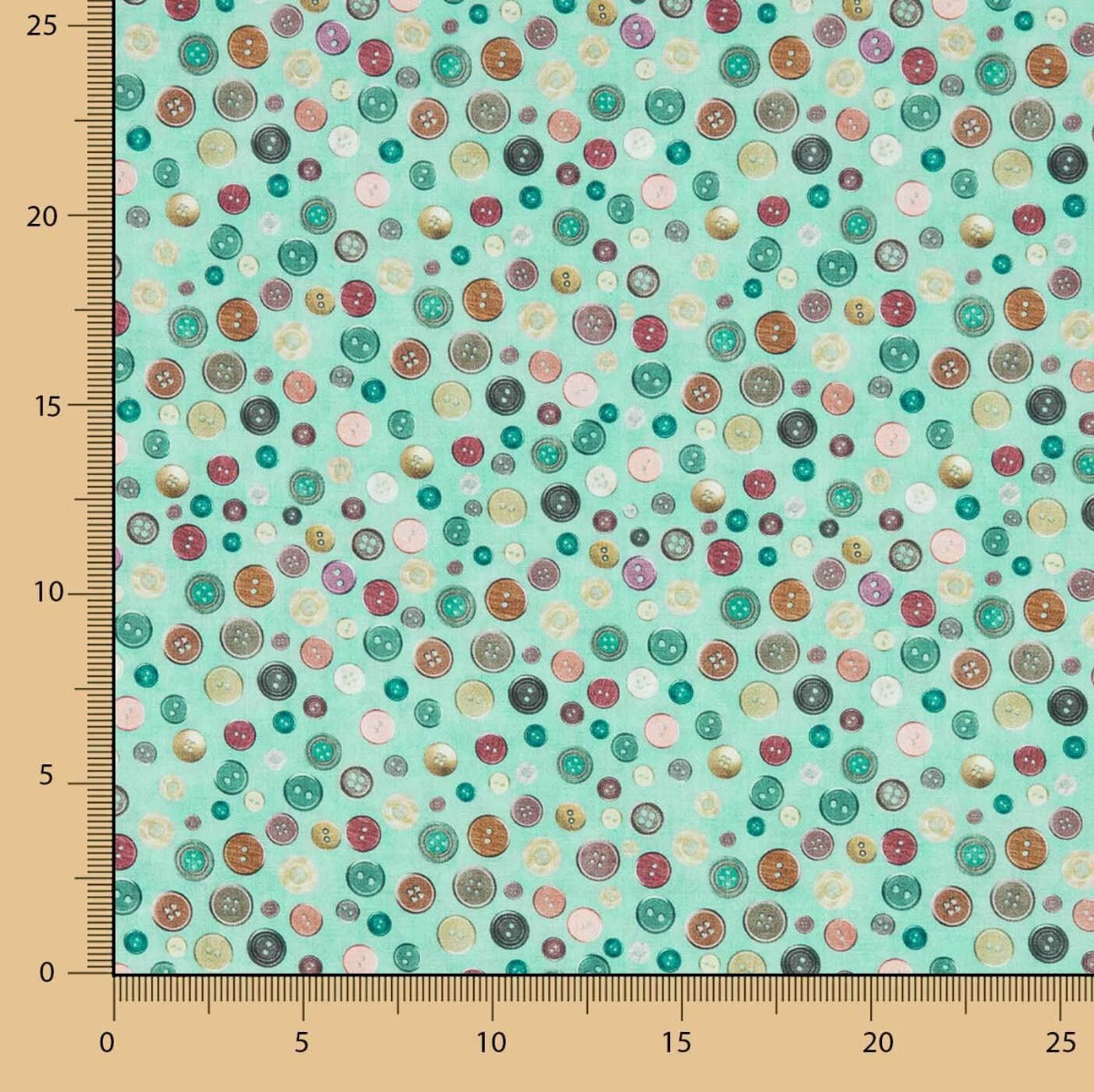 Boutons en coton patchwork - Ribes y Casals