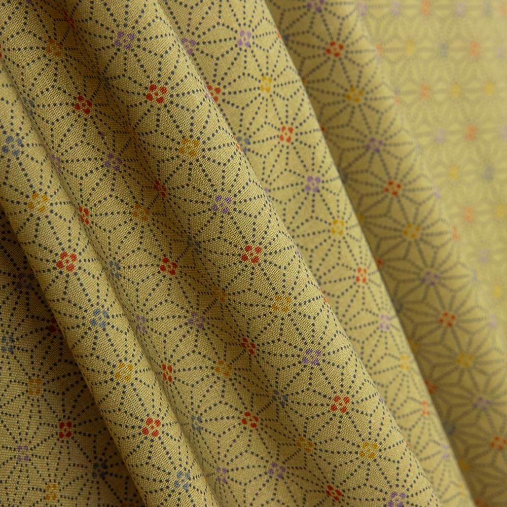 Coton Patchwork 3D Doré Etoiles - Ribes y Casals