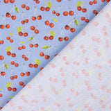 Patchwork de coton cerise bleu clair - Ribes y Casals