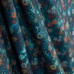 Patchwork de coton corail bleu foncé - Ribes y Casals