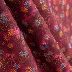 Patchwork de coton corail fuchsia - Ribes y Casals