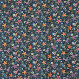 Patchwork de coton étoile de mer bleue - Ribes y Casals