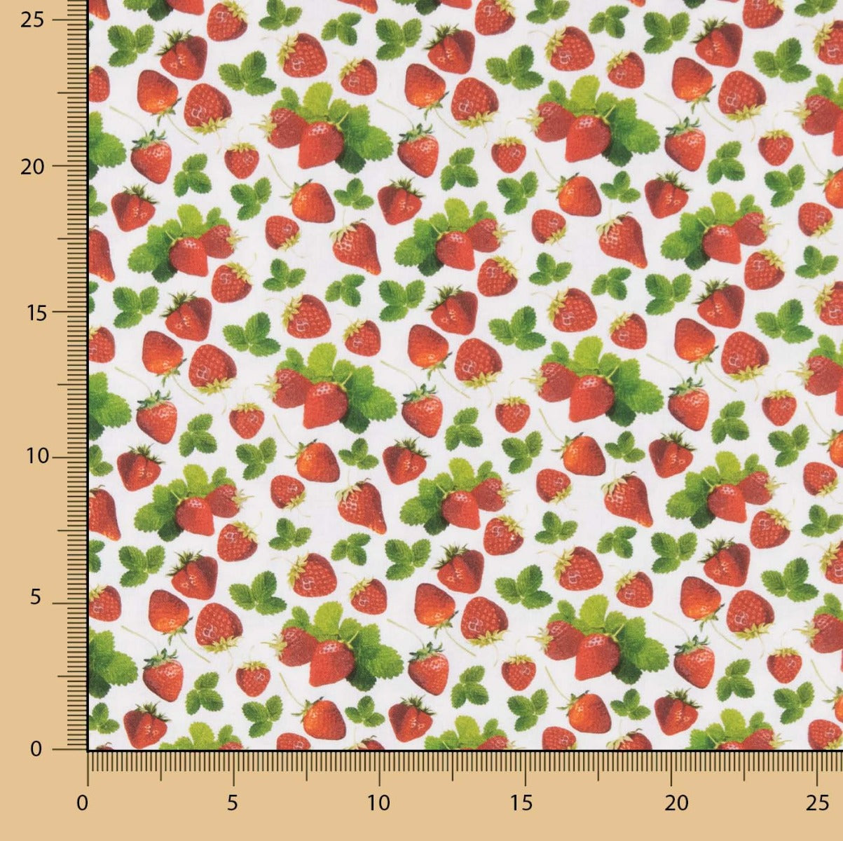 Patchwork Coton Fraises Blanc - Ribes y Casals