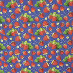 Patchwork de coton fraise bleu marine - Ribes y Casals
