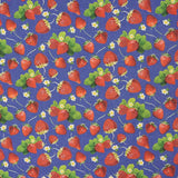 Patchwork de coton fraise bleu marine - Ribes y Casals