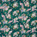 Patchwork de coton grue vert foncé - Ribes y Casals