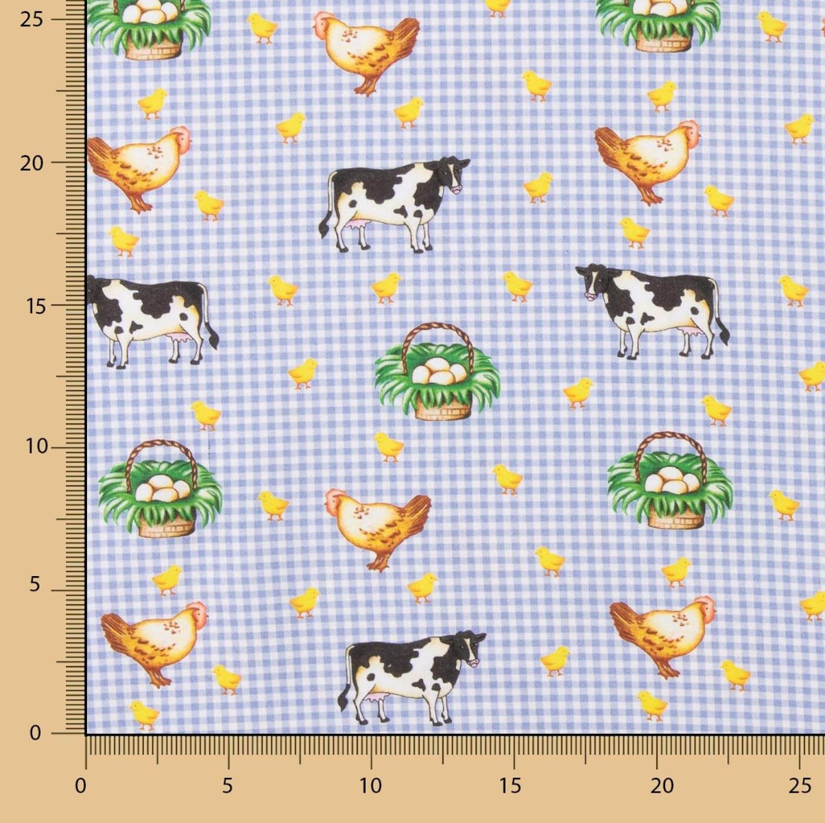 Patchwork de coton vichy Light Farm - Ribes y Casals