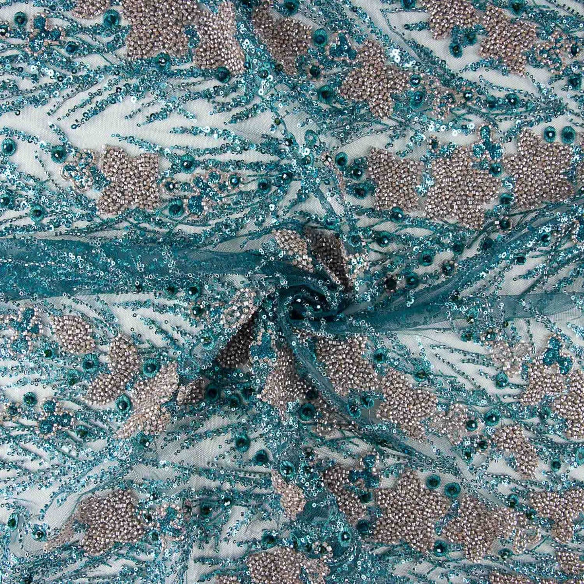 Tulle brodé canard Fuente Amor - Ribes y Casals