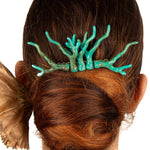 Peineta flamenco - motif corail turquoise - Ribes y Casals