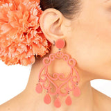 Boucles d&#39;oreilles flamenco couleur mangue - Ribes y Casals