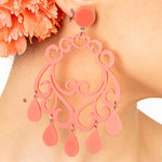 Boucles d&#39;oreilles flamenco couleur mangue - Ribes y Casals