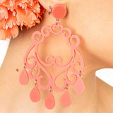 Boucles d&#39;oreilles flamenco couleur mangue - Ribes y Casals