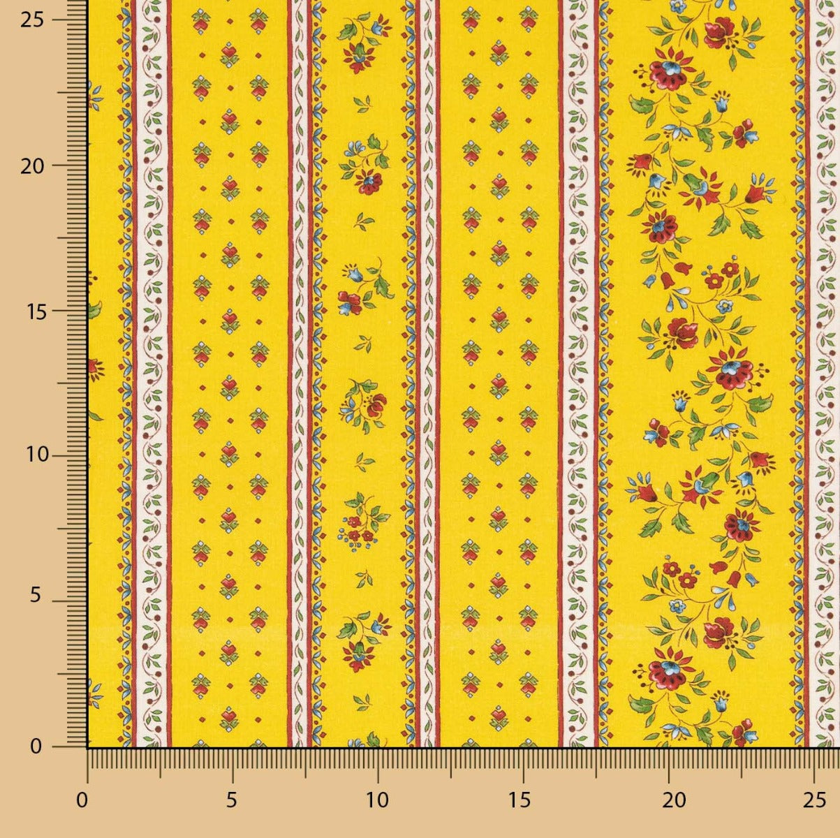 Percale Coton Provençal Jaune - Ribes y Casals